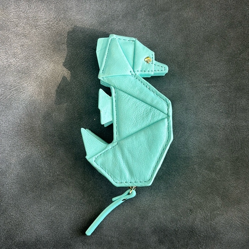 Kate Spade - Rare - Breath of Fresh Air Origami Seahorse Coin Purse - Picture 2 of 8